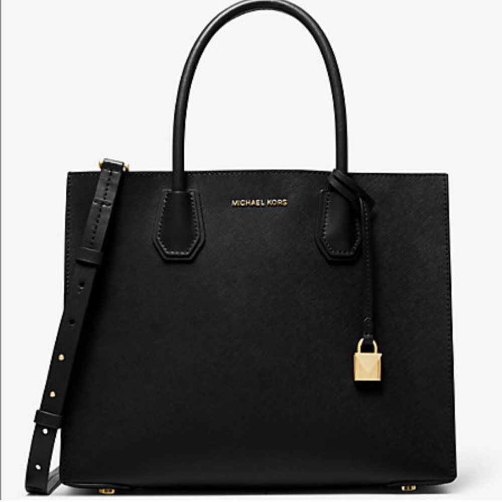 Michael Kors chocolate brown large Mercer tote